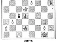 An illustration from The British Chess Magazine Volume 18 1898 (1898)