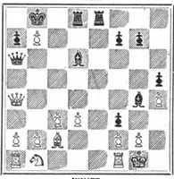 An illustration from The British Chess Magazine Volume 18 1898 (1898)