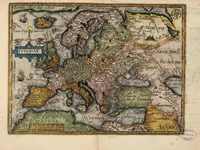 An illustration from Theatri orbis terrarum enchiridion, minoribus tabulis per Philippum Gallaeum exaratum : et carmine heroico, ex variis geographis & poetis collecto (1585)