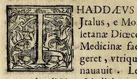 An illustration from Theatron : in quo maximorum Christiani orbis pontificum archiatros (1696)
