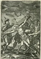 An illustration from Theatrum D.N. Iesu Christi : atrociorum cruciatuum c. lectori spectatori propositum (1658)