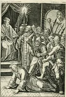An illustration from Theatrum D.N. Iesu Christi : atrociorum cruciatuum c. lectori spectatori propositum (1658)