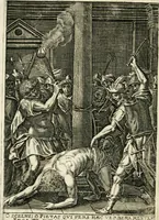An illustration from Theatrum D.N. Iesu Christi : atrociorum cruciatuum c. lectori spectatori propositum (1658)