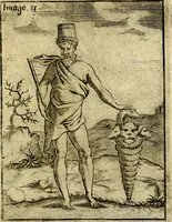 An illustration from Theatrum ethnico idololatrieum politico historicum, ethnicorum idololatrias, simulacra, templa, sacrificia & deos, illorum origines, ritus & caeremonias, quae in perficiendis sacris, fuerunt observata, quidque illis indicare voluerint, representans (1699)