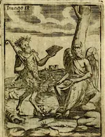 An illustration from Theatrum ethnico idololatrieum politico historicum, ethnicorum idololatrias, simulacra, templa, sacrificia & deos, illorum origines, ritus & caeremonias, quae in perficiendis sacris, fuerunt observata, quidque illis indicare voluerint, representans (1699)