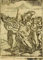 An illustration from Theatrum ethnico idololatrieum politico historicum, ethnicorum idololatrias, simulacra, templa, sacrificia & deos, illorum origines, ritus & caeremonias, quae in perficiendis sacris, fuerunt observata, quidque illis indicare voluerint, representans (1699)