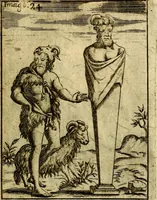 An illustration from Theatrum ethnico idololatrieum politico historicum, ethnicorum idololatrias, simulacra, templa, sacrificia & deos, illorum origines, ritus & caeremonias, quae in perficiendis sacris, fuerunt observata, quidque illis indicare voluerint, representans (1699)
