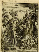 An illustration from Theatrum ethnico idololatrieum politico historicum, ethnicorum idololatrias, simulacra, templa, sacrificia & deos, illorum origines, ritus & caeremonias, quae in perficiendis sacris, fuerunt observata, quidque illis indicare voluerint, representans (1699)