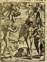 An illustration from Theatrum ethnico idololatrieum politico historicum, ethnicorum idololatrias, simulacra, templa, sacrificia & deos, illorum origines, ritus & caeremonias, quae in perficiendis sacris, fuerunt observata, quidque illis indicare voluerint, representans (1699)