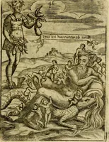 An illustration from Theatrum ethnico idololatrieum politico historicum, ethnicorum idololatrias, simulacra, templa, sacrificia & deos, illorum origines, ritus & caeremonias, quae in perficiendis sacris, fuerunt observata, quidque illis indicare voluerint, representans (1699)