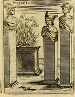 Picture 54 of 90 from Theatrum ethnico idololatrieum politico historicum, ethnicorum idololatrias, simulacra, templa, sacrificia & deos, illorum origines, ritus & caeremonias, quae in perficiendis sacris, fuerunt observata, quidque illis indicare voluerint, representans (1699), leaf 352