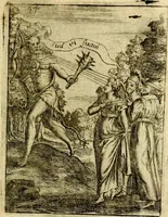 An illustration from Theatrum ethnico idololatrieum politico historicum, ethnicorum idololatrias, simulacra, templa, sacrificia & deos, illorum origines, ritus & caeremonias, quae in perficiendis sacris, fuerunt observata, quidque illis indicare voluerint, representans (1699)