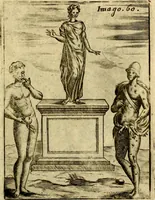 An illustration from Theatrum ethnico idololatrieum politico historicum, ethnicorum idololatrias, simulacra, templa, sacrificia & deos, illorum origines, ritus & caeremonias, quae in perficiendis sacris, fuerunt observata, quidque illis indicare voluerint, representans (1699)