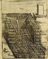 An illustration from Theatrum ethnico idololatrieum politico historicum, ethnicorum idololatrias, simulacra, templa, sacrificia & deos, illorum origines, ritus & caeremonias, quae in perficiendis sacris, fuerunt observata, quidque illis indicare voluerint, representans (1699)