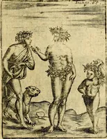 An illustration from Theatrum ethnico idololatrieum politico historicum, ethnicorum idololatrias, simulacra, templa, sacrificia & deos, illorum origines, ritus & caeremonias, quae in perficiendis sacris, fuerunt observata, quidque illis indicare voluerint, representans (1699)