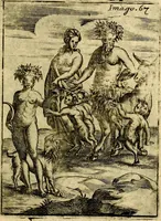 An illustration from Theatrum ethnico idololatrieum politico historicum, ethnicorum idololatrias, simulacra, templa, sacrificia & deos, illorum origines, ritus & caeremonias, quae in perficiendis sacris, fuerunt observata, quidque illis indicare voluerint, representans (1699)