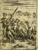 An illustration from Theatrum ethnico idololatrieum politico historicum, ethnicorum idololatrias, simulacra, templa, sacrificia & deos, illorum origines, ritus & caeremonias, quae in perficiendis sacris, fuerunt observata, quidque illis indicare voluerint, representans (1699)