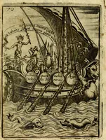 An illustration from Theatrum ethnico idololatrieum politico historicum, ethnicorum idololatrias, simulacra, templa, sacrificia & deos, illorum origines, ritus & caeremonias, quae in perficiendis sacris, fuerunt observata, quidque illis indicare voluerint, representans (1699)