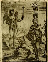 An illustration from Theatrum ethnico idololatrieum politico historicum, ethnicorum idololatrias, simulacra, templa, sacrificia & deos, illorum origines, ritus & caeremonias, quae in perficiendis sacris, fuerunt observata, quidque illis indicare voluerint, representans (1699)