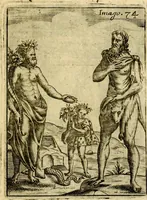 An illustration from Theatrum ethnico idololatrieum politico historicum, ethnicorum idololatrias, simulacra, templa, sacrificia & deos, illorum origines, ritus & caeremonias, quae in perficiendis sacris, fuerunt observata, quidque illis indicare voluerint, representans (1699)