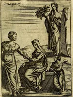 An illustration from Theatrum ethnico idololatrieum politico historicum, ethnicorum idololatrias, simulacra, templa, sacrificia & deos, illorum origines, ritus & caeremonias, quae in perficiendis sacris, fuerunt observata, quidque illis indicare voluerint, representans (1699)