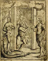 An illustration from Theatrum ethnico idololatrieum politico historicum, ethnicorum idololatrias, simulacra, templa, sacrificia & deos, illorum origines, ritus & caeremonias, quae in perficiendis sacris, fuerunt observata, quidque illis indicare voluerint, representans (1699)