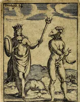 Picture 18 of 89 from Theatrum ethnico idololatrieum politico historicum, ethnicorum idololatrias, simulacra, templa, sacrificia & deos, illorum origines, ritus & caeremonias, quae in perficiendis sacris, fuerunt observata, quidque illis indicare voluerint, representans (1699), leaf 265