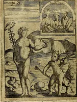 An illustration from Theatrum ethnico idololatrieum politico historicum, ethnicorum idololatrias, simulacra, templa, sacrificia & deos, illorum origines, ritus & caeremonias, quae in perficiendis sacris, fuerunt observata, quidque illis indicare voluerint, representans (1699)