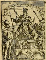 An illustration from Theatrum ethnico idololatrieum politico historicum, ethnicorum idololatrias, simulacra, templa, sacrificia & deos, illorum origines, ritus & caeremonias, quae in perficiendis sacris, fuerunt observata, quidque illis indicare voluerint, representans (1699)