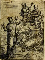 Picture 61 of 89 from Theatrum ethnico idololatrieum politico historicum, ethnicorum idololatrias, simulacra, templa, sacrificia & deos, illorum origines, ritus & caeremonias, quae in perficiendis sacris, fuerunt observata, quidque illis indicare voluerint, representans (1699), leaf 312