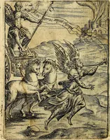 An illustration from Theatrum ethnico idololatrieum politico historicum, ethnicorum idololatrias, simulacra, templa, sacrificia & deos, illorum origines, ritus & caeremonias, quae in perficiendis sacris, fuerunt observata, quidque illis indicare voluerint, representans (1699)