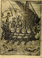 An illustration from Theatrum ethnico idololatrieum politico historicum, ethnicorum idololatrias, simulacra, templa, sacrificia & deos, illorum origines, ritus & caeremonias, quae in perficiendis sacris, fuerunt observata, quidque illis indicare voluerint, representans (1699)
