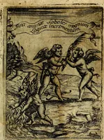 An illustration from Theatrum ethnico idololatrieum politico historicum, ethnicorum idololatrias, simulacra, templa, sacrificia & deos, illorum origines, ritus & caeremonias, quae in perficiendis sacris, fuerunt observata, quidque illis indicare voluerint, representans (1699)