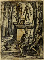 Picture 78 of 89 from Theatrum ethnico idololatrieum politico historicum, ethnicorum idololatrias, simulacra, templa, sacrificia & deos, illorum origines, ritus & caeremonias, quae in perficiendis sacris, fuerunt observata, quidque illis indicare voluerint, representans (1699), leaf 333