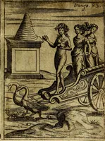 An illustration from Theatrum ethnico idololatrieum politico historicum, ethnicorum idololatrias, simulacra, templa, sacrificia & deos, illorum origines, ritus & caeremonias, quae in perficiendis sacris, fuerunt observata, quidque illis indicare voluerint, representans (1699)