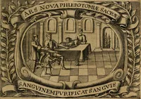 An illustration from Theatrum gloriae sanctorum (1696)