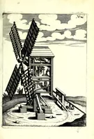 An illustration from Theatrum machinarum novum, das ist, Neu-vermehrter Schauplatz der mechanischen Künsten : handelt von allerhand Wasser- Wind- Ross- Gewicht- und Hand-Mühlen ... ; beneben nützlichen Wasser-Künsten ... (1673)