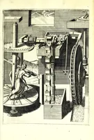 An illustration from Theatrum machinarum novum, das ist, Neu-vermehrter Schauplatz der mechanischen Künsten : handelt von allerhand Wasser- Wind- Ross- Gewicht- und Hand-Mühlen ... ; beneben nützlichen Wasser-Künsten ... (1673)