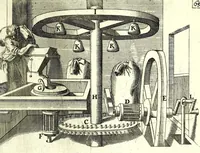 Picture 31 of 70 from Theatrum machinarum novum, das ist, Neu-vermehrter Schauplatz der mechanischen Künsten : handelt von allerhand Wasser- Wind- Ross- Gewicht- und Hand-Mühlen ... ; beneben nützlichen Wasser-Künsten ... (1673), leaf 189