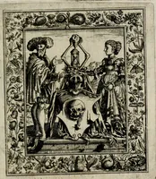 Picture 63 of 135 from Theatrum mortis humanæ tripartitum. I. Pars. Saltum mortis. II. Pars. Varia genera mortis. III. Pars. Pnas damnatorum continens. Figuris æneis illustratum, das ist, Schau-Bühne desz menschlichen Todts in drey Theil. 1. Theil. Der Toden Tantz. 2. Theil. Underschidliche Todts-Gattungen. 3. Theil. Der Verdambten Höllen-Peyn, vorstellend. Mit Schönen Kupffer-Stichen geziehrt vnd an Tag gegeben. Durch Joannem Weichardum Valvasor.. (1682), leaf 130