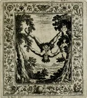 An illustration from Theatrum mortis humanæ tripartitum. I. Pars. Saltum mortis. II. Pars. Varia genera mortis. III. Pars. Pnas damnatorum continens. Figuris æneis illustratum, das ist, Schau-Bühne desz menschlichen Todts in drey Theil. 1. Theil. Der Toden Tantz. 2. Theil. Underschidliche Todts-Gattungen. 3. Theil. Der Verdambten Höllen-Peyn, vorstellend. Mit Schönen Kupffer-Stichen geziehrt vnd an Tag gegeben. Durch Joannem Weichardum Valvasor.. (1682)