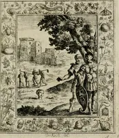 An illustration from Theatrum mortis humanæ tripartitum. I. Pars. Saltum mortis. II. Pars. Varia genera mortis. III. Pars. Pnas damnatorum continens. Figuris æneis illustratum, das ist, Schau-Bühne desz menschlichen Todts in drey Theil. 1. Theil. Der Toden Tantz. 2. Theil. Underschidliche Todts-Gattungen. 3. Theil. Der Verdambten Höllen-Peyn, vorstellend. Mit Schönen Kupffer-Stichen geziehrt vnd an Tag gegeben. Durch Joannem Weichardum Valvasor.. (1682)