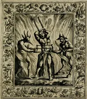 Picture 113 of 135 from Theatrum mortis humanæ tripartitum. I. Pars. Saltum mortis. II. Pars. Varia genera mortis. III. Pars. Pnas damnatorum continens. Figuris æneis illustratum, das ist, Schau-Bühne desz menschlichen Todts in drey Theil. 1. Theil. Der Toden Tantz. 2. Theil. Underschidliche Todts-Gattungen. 3. Theil. Der Verdambten Höllen-Peyn, vorstellend. Mit Schönen Kupffer-Stichen geziehrt vnd an Tag gegeben. Durch Joannem Weichardum Valvasor.. (1682), leaf 222