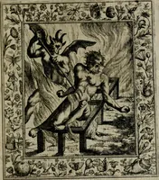 An illustration from Theatrum mortis humanæ tripartitum. I. Pars. Saltum mortis. II. Pars. Varia genera mortis. III. Pars. Pnas damnatorum continens. Figuris æneis illustratum, das ist, Schau-Bühne desz menschlichen Todts in drey Theil. 1. Theil. Der Toden Tantz. 2. Theil. Underschidliche Todts-Gattungen. 3. Theil. Der Verdambten Höllen-Peyn, vorstellend. Mit Schönen Kupffer-Stichen geziehrt vnd an Tag gegeben. Durch Joannem Weichardum Valvasor.. (1682)