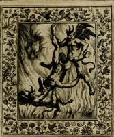 An illustration from Theatrum mortis humanæ tripartitum. I. Pars. Saltum mortis. II. Pars. Varia genera mortis. III. Pars. Pnas damnatorum continens. Figuris æneis illustratum, das ist, Schau-Bühne desz menschlichen Todts in drey Theil. 1. Theil. Der Toden Tantz. 2. Theil. Underschidliche Todts-Gattungen. 3. Theil. Der Verdambten Höllen-Peyn, vorstellend. Mit Schönen Kupffer-Stichen geziehrt vnd an Tag gegeben. Durch Joannem Weichardum Valvasor.. (1682)