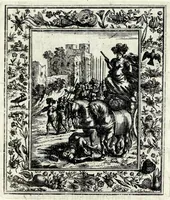 An illustration from Theatrum mortis humanae tripartitum ... : figuris aeneis illustratum = Das ist, Schau-Bühne dess menschlichen Todts in drey Theil ... : mit Schönen Kupffer-Stichen geziehrt vnd an Tag gegeben (1682)