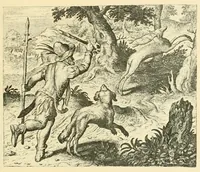 Picture 15 of 26 from Theatrum morum; artliche Gesprach der Thier mit wahren Historien den Menschen zur Lehr. AEgidius Sadeler excud. [Hrsg. von Gesellschaft Deutscher Bücherfreunde in Böhmen.] (1608), leaf 187