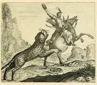 Picture 2 of 26 from Theatrum morum; artliche Gesprach der Thier mit wahren Historien den Menschen zur Lehr. AEgidius Sadeler excud. [Hrsg. von Gesellschaft Deutscher Bücherfreunde in Böhmen.] (1608), leaf 21