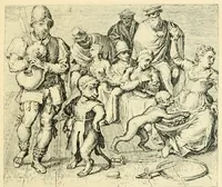 Picture 20 of 26 from Theatrum morum; artliche Gesprach der Thier mit wahren Historien den Menschen zur Lehr. AEgidius Sadeler excud. [Hrsg. von Gesellschaft Deutscher Bücherfreunde in Böhmen.] (1608), leaf 235
