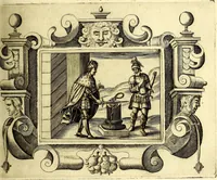 Picture 22 of 103 from Theatrum omium Scientiarum, sive Apparatus, quo exceptus fuit Excmus. Princeps D. Innicus de Guevara et Tassis Comes de Oñate, et Villamediana, etc., & etc., ac Neapolitani Regni prorex sapientissimus in Neapolitana Academia in Instauratione Studiorum anni 1649, etc (1650), leaf 44